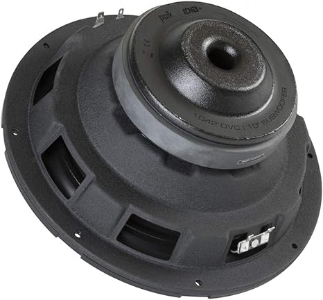 Polk Audio DB1042 DVC - DB+ Series 10" Shallow Subwoofer for Marine/Car Sound System, 28Hz-200Hz Frequency Response, Dual 4-Ohm Voice Coils & Polypropylene Woofer Cone