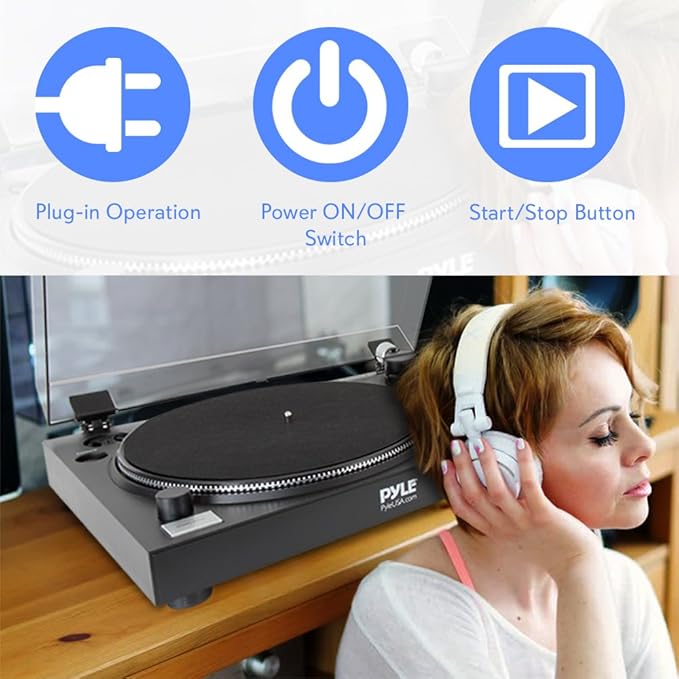 Belt Drive USB Turntable With Recording & Digital Software