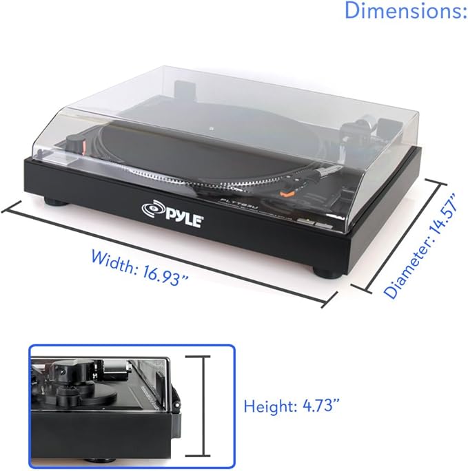 Belt Drive USB Turntable With Recording & Digital Software