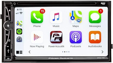 CPAA-70D 7-inch Double Din Car Stereo HD Touchscreen Apple Carplay, Android Auto Bluetooth Multimedia Radio, Car Play Mirror Link Car Audio Receiver Backup Camera Ready, USB SD AUX MP3 MP4 Media