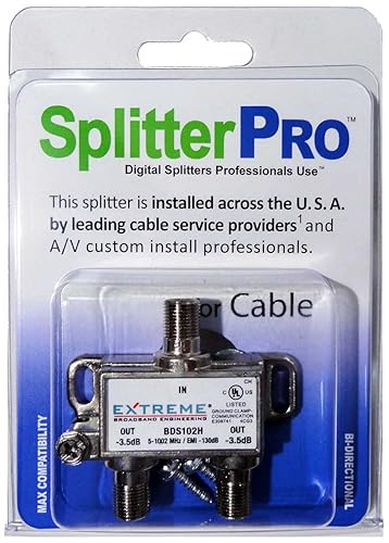 Digital Splitters Professionals Install Every Day Across The U. S. A. 2-Way Coaxial Cable Splitter, 1+ GHz for HDTV/4K/8K TV, High Speed Internet