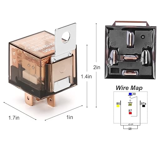 5 Pack Car Automotive Transparent Relay Harness Set 5-Pin 30/40A 12V SPDT with Interlocking Relay Socket and Wiring Harnesses