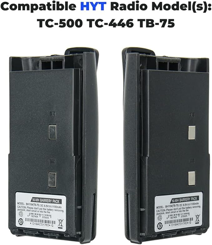 1X 1100mAh Ni-MH For HYT TC500 Battery BH1104 BH1302 TC-500 TC-446 TB-75 Radios