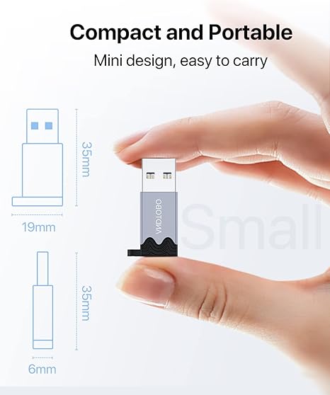 ANDTOBO【Double-Side 10Gbps USB A to USB C Adapter, USB 3.2 to USB C Female Adapter for Quest Link, Apple MagSafe, Apple Watch, iPhone 15 14 13 Plus Pro Max, USB Car Charger - 2 Pack