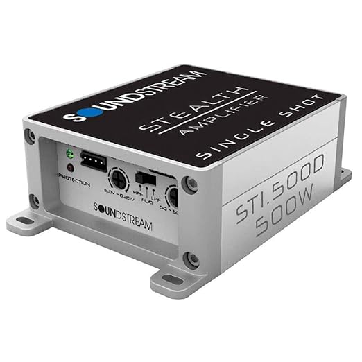 Soundstream Stealth Single Shot ST1.500D 150W RMS at 2 Ohms Micro Class D Mono Subwoofer Amplifier 500W Max