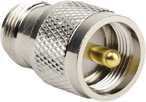 UHF Male Plug PL-259 to N Female Jack RF Straight Coax Adapter, 50 Ohm, 1 Year Warranty