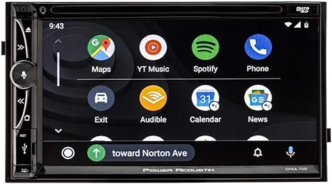 CPAA-70D 7-inch Double Din Car Stereo HD Touchscreen Apple Carplay, Android Auto Bluetooth Multimedia Radio, Car Play Mirror Link Car Audio Receiver Backup Camera Ready, USB SD AUX MP3 MP4 Media