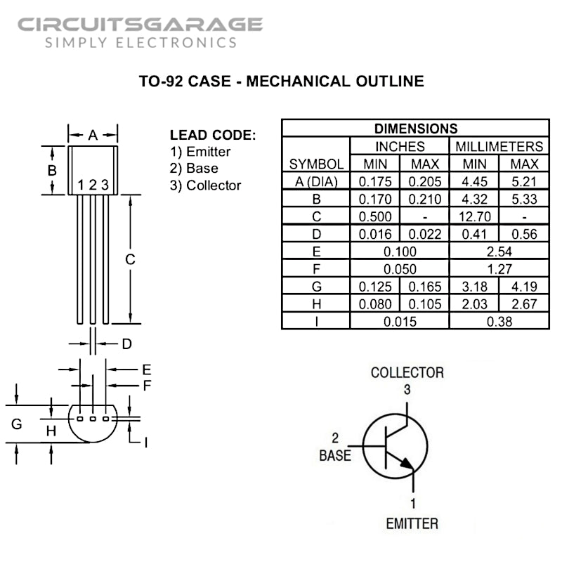 2N2222A General Purpose BJT NPN Transistor