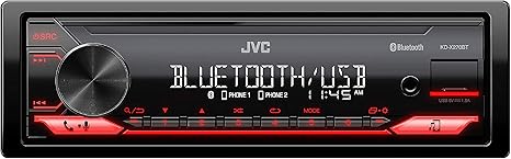 JVC KD-X270BT Bluetooth Car Stereo w/USB Port – AM/FM Radio, MP3 Player, High Contrast LCD, 50 Watts, Detachable Face Plate – Single DIN – 13-Band EQ