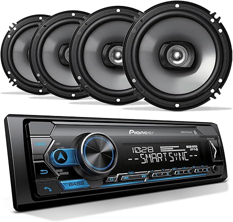 Pioneer MXT-S3266BT Digital Media Receiver with Pioneer Smart Sync and Bluetooth Connectivity Smartphone Control, Includes 2 Pairs of Coaxial 6.5” 2-Way Speakers