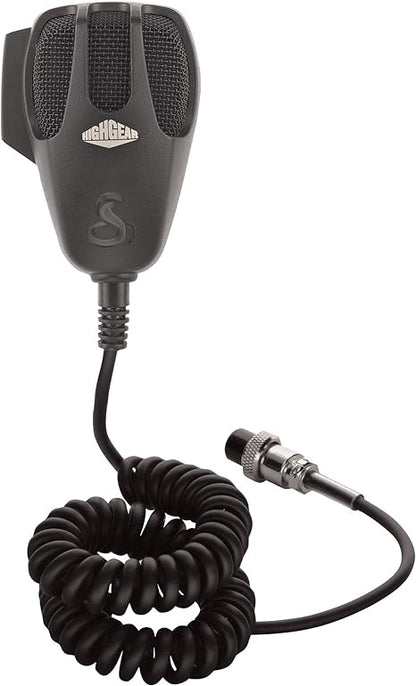Cobra HG M73 Premium Dynamic Replacement CB Microphone (Black) – 4 Pin Connector, 9 Foot Cord, Heavy Duty ABS Shell, Wire Mesh Grille, Left Side Push To Talk, Chrome Connector
