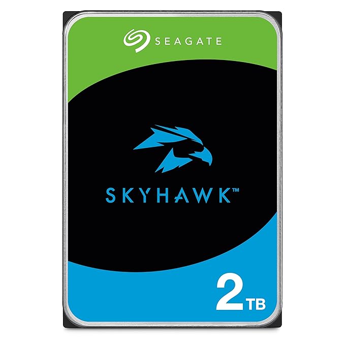 Seagate Skyhawk 2TB Video Internal Hard Drive HDD 3.5 Inch SATA 6Gb/s 256MB Cache for DVR NVR Security Camera System with 3-Years Data Recovery Services (ST2000VX015)