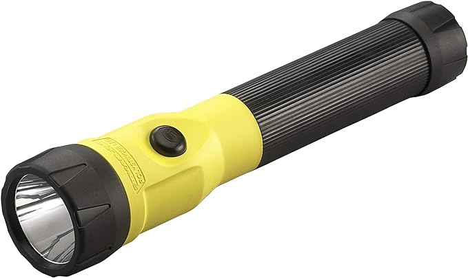 Streamlight 76163 PolyStinger LED 485-Lumen Flashlight with 120-Volt AC/12-Volt DC Smart Charger and 2-Holders, Yellow