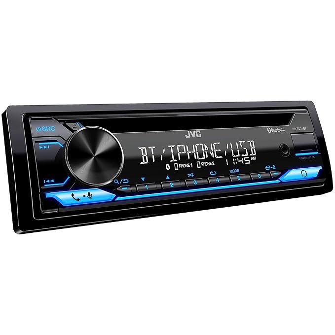 JVC KD-TD71BT - CD Receiver Featuring Bluetooth, Front USB, AUX, Amazon Alexa