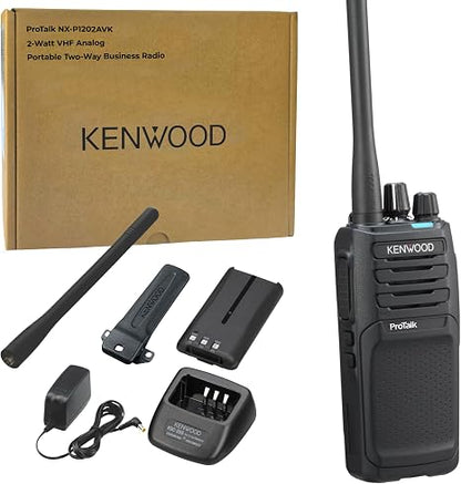 Kenwood NX-P1202AVK Two Way Radio, VHF, 2W, 16 Ch, Analog