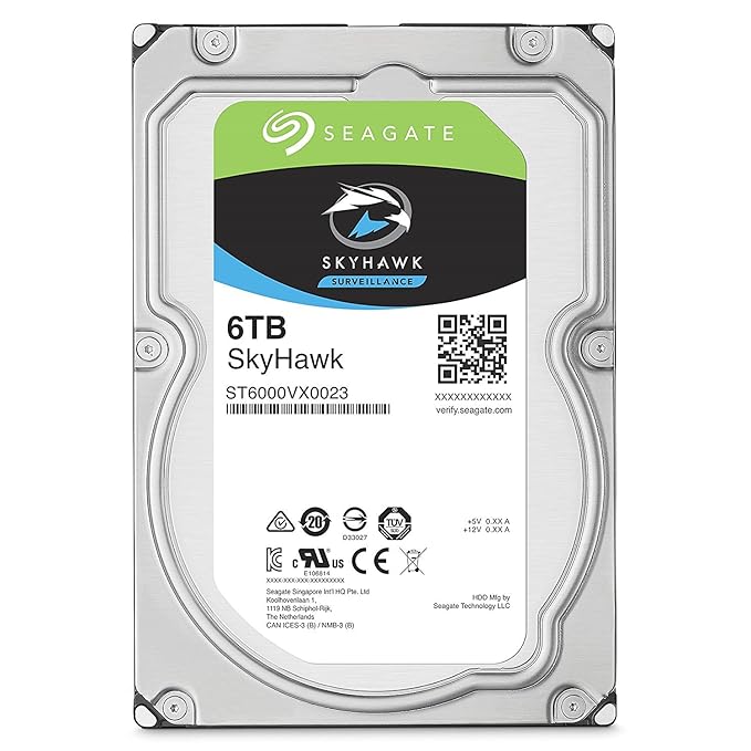 Seagate SkyHawk 6TB Surveillance Hard Drive - SATA 6Gb/s 128MB Cache 3. 5-Inch Internal Drive