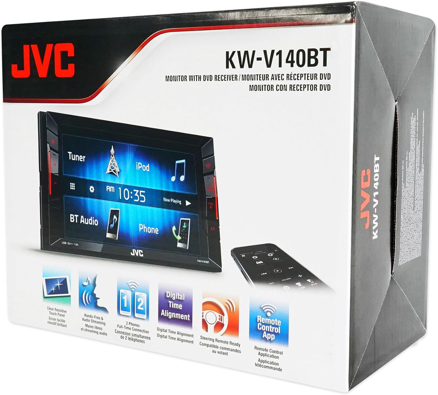 JVC KWV140BT Double Din BT in-Dash DVD/CD/Am/FM Car Stereo W/6.2 Touchscreen