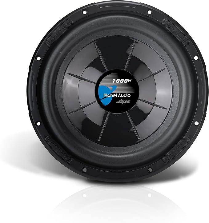 Planet Audio PX12 Axis Series 12 Inch Car Audio Subwoofer - 1000 Watts Max, Dual 4 Ohm Voice Coil, Sold Individually, For Truck Boxes and Enclosures