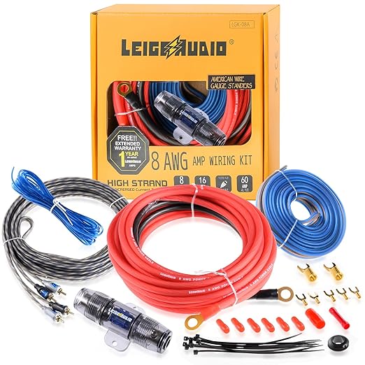 8 Gauge Subwoofer Wiring Kit Ture 8 AWG Amplifier Installation Wiring Kit