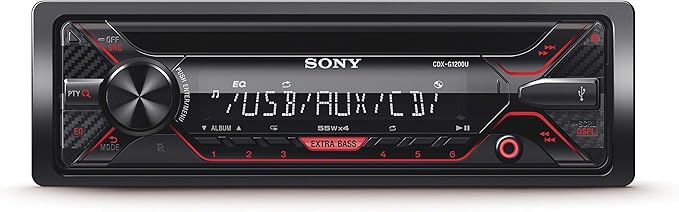 Sony CDX-G1200U 55Wx4ch max CD Receiver with USB and Aux Inputs