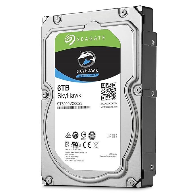 Seagate SkyHawk 6TB Surveillance Hard Drive - SATA 6Gb/s 128MB Cache 3. 5-Inch Internal Drive