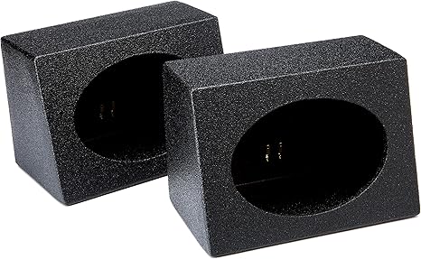 American Sound Connection Universal 6x9 Full Range Wedge Angle Speaker Box Enclosure Pair - Rhino Coated