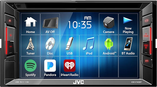 JVC KWV140BT Double Din BT in-Dash DVD/CD/Am/FM Car Stereo W/6.2 Touchscreen