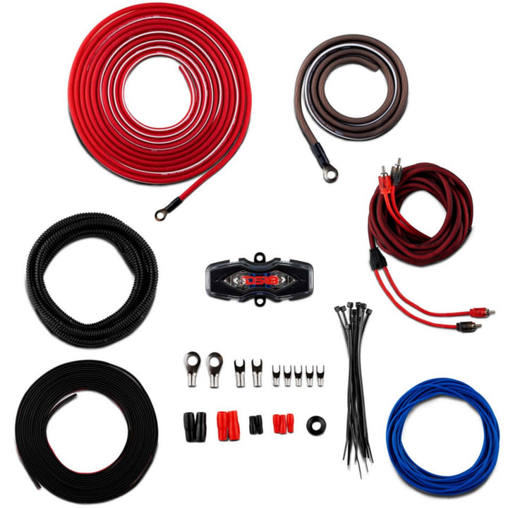 DS18 AMPKIT8 8 Gauge Amplifier Wiring Kit - (CCA) Copper Clad Aluminum Wire