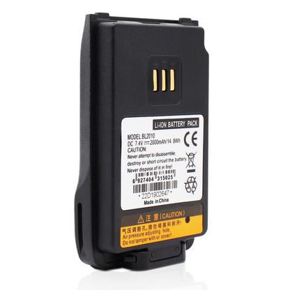 Hytera BL2010 Battery 2000mAh Li-Ion Battery (RoHS) PD4, PD5i & PD6i Series FW R7.0 or above Only