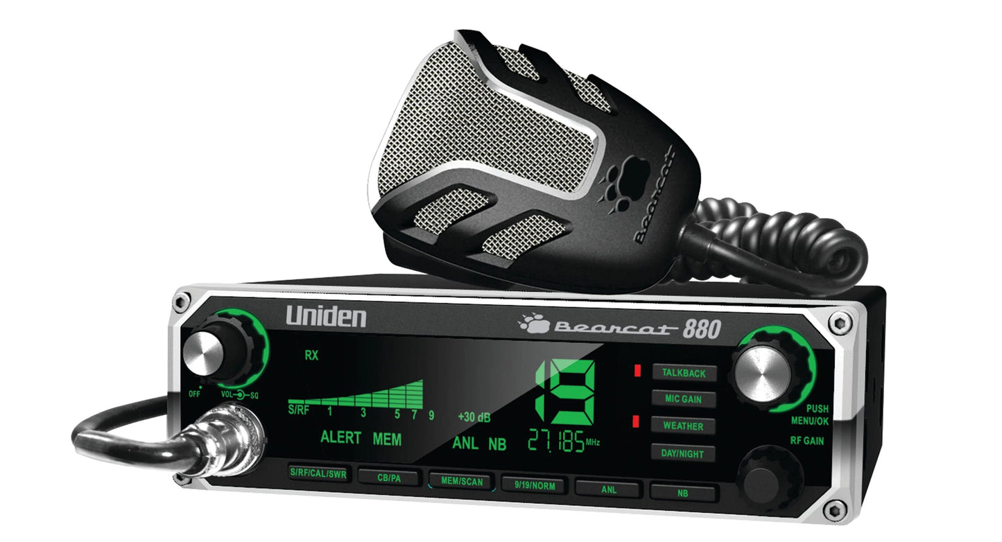 Uniden Bearcat 880 CB Radio with 7 Color Display Backlighting