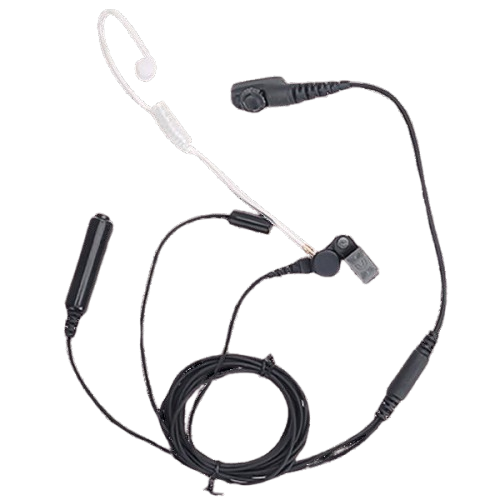 Hytera EAN18 Surveillance Earpiece 3-Wire with Transparent Acoustic Tube (Black)