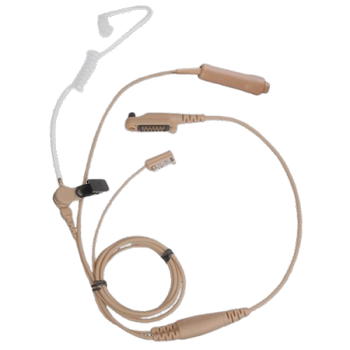 Hytera EAN21-P 3-wire Surveillance Earpiece with Transparent Acoustic Tube, beige (for HP6, HP7 & HP7 UL913)