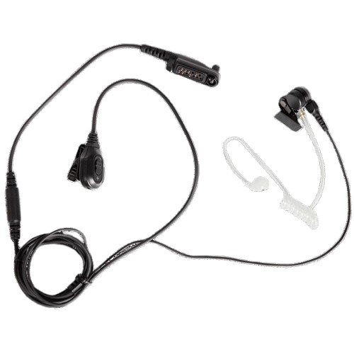 Hytera EAN24-P 2-wire Surveillance Earpiece with Transparent Acoustic Tube, directly attached (HP6 & HP7)