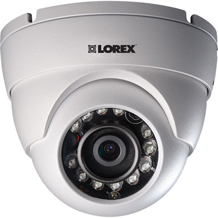 Lorex LNE3162B 3MP Indoor/Outdoor Day &amp; Night IP Dome Security Camera, 2.8mm f/2.0 Fixed Lens, 2048x1536, 25fps, Vandal Resistant, Weatherproof