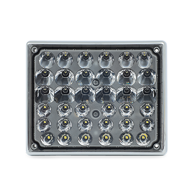 Soundoff Signal EMPSE15CG-W Mpower® 9X7 Scene Light, Stud Mount, Nfpa, Kkk-1822-F, 10-32 Vdc, 1.5' Pigtail, Clear Lens, 36 Led, Single Color, White