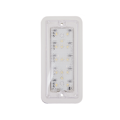 Soundoff Signal ECVDMLTST4G Dome Light, Rectangular - Flush Surface Mount, Grey Base, 6" X 3", White Leds