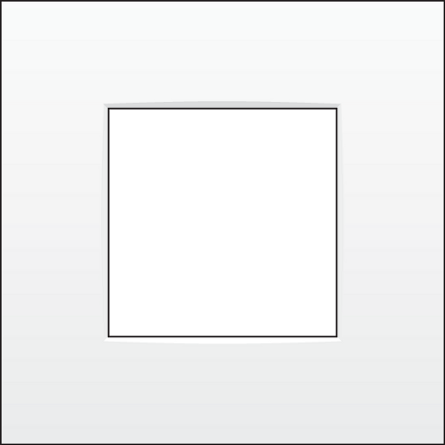 Crestron FP1-120-INTENSE - Single gang faceplate Niko Intense - White