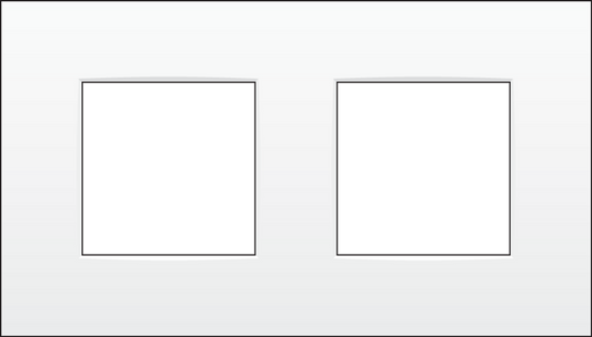 Crestron FP2-120-INTENSE - Dual gang faceplate Intense - White