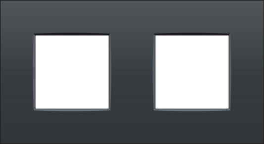 Crestron FP2-122-INTENSE - Dual gang faceplate Niko Intense - Anthracite