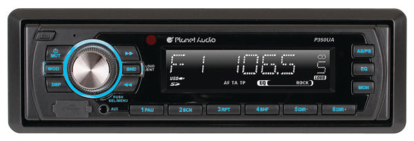 Planet Audio P350UA MP3 USB Aux Input AM FM Stereo Radio Media Player 50X4 Watt