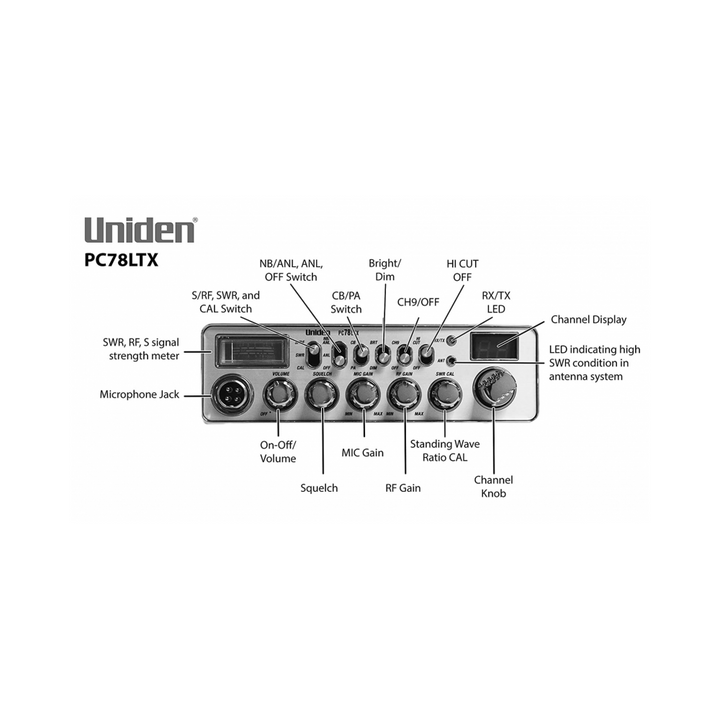 Uniden PC78LTX 40 Channel CB Radio