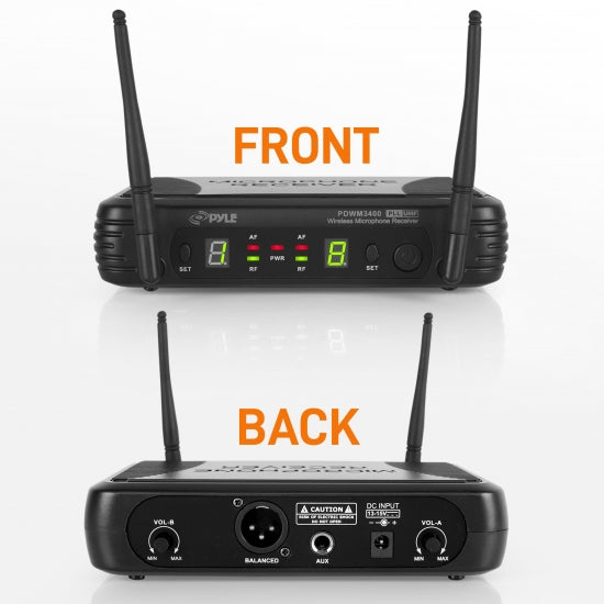 Premier Series Professional UHF Microphone System with Selectable Frequencies, Includes (2) Beltpack Transmitters, (2) Headset & (2) Lavalier Mics