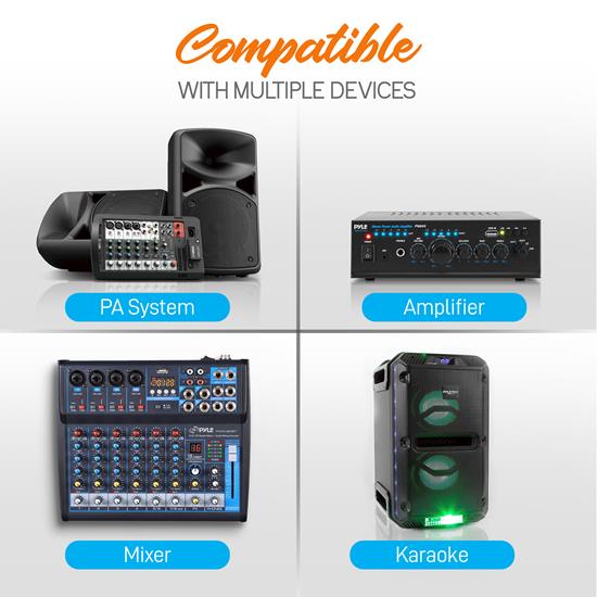 Pyle Pro PDWM4400 4-Mic VHF Wireless Rack Mount Microphone System