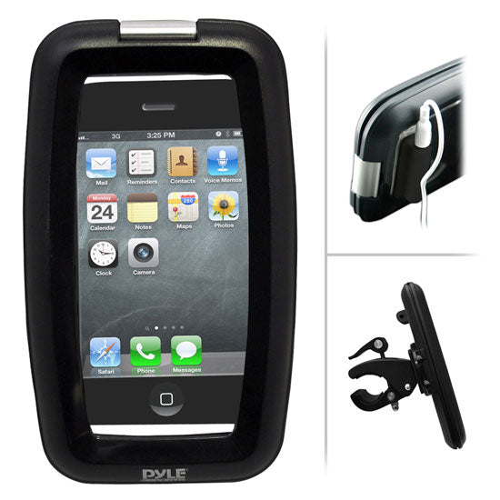 Universal Waterproof Clip-Grip Handlebar Bike Mount Holder Case with Headphone Jack - Fits iPhone4 4s iPod Touch and Some Other Smartphones and Media Players