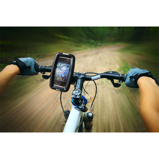 Universal Waterproof Clip-Grip Handlebar Bike Mount Holder Case with Headphone Jack - Fits iPhone4 4s iPod Touch and Some Other Smartphones and Media Players