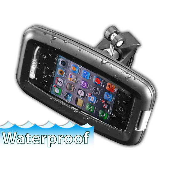 Universal Waterproof Clip-Grip Handlebar Bike Mount Holder Case with Headphone Jack - Fits iPhone4 4s iPod Touch and Some Other Smartphones and Media Players