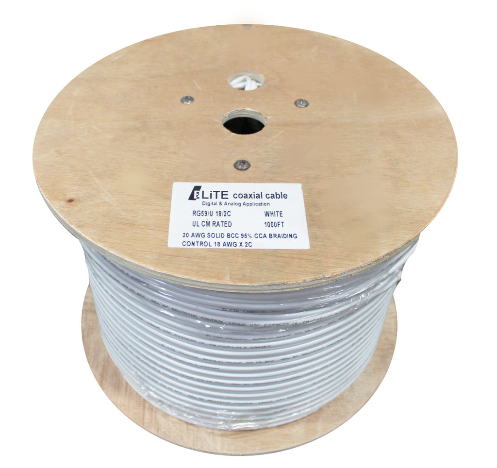 RG59 Siamese Cable With Power - 18AWG 2 Conductors