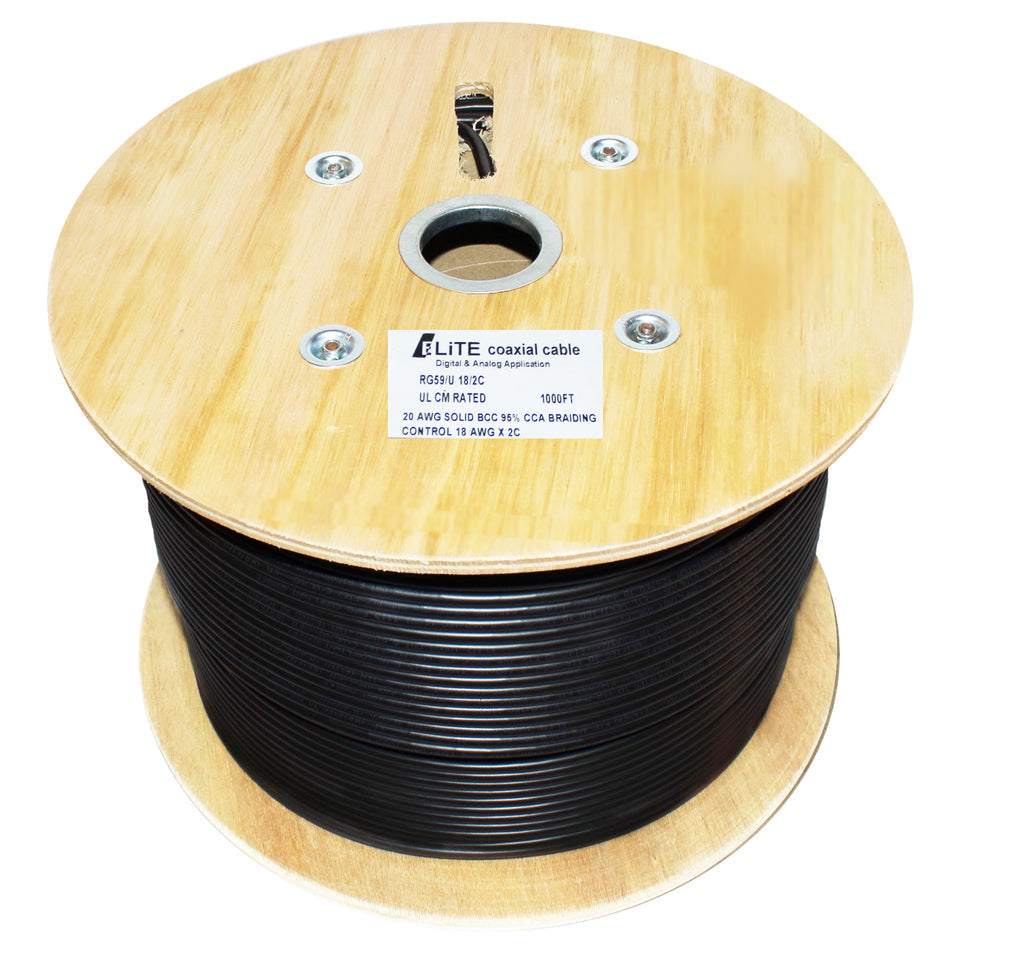 RG59 Siamese Cable With Power - 18AWG 2 Conductors
