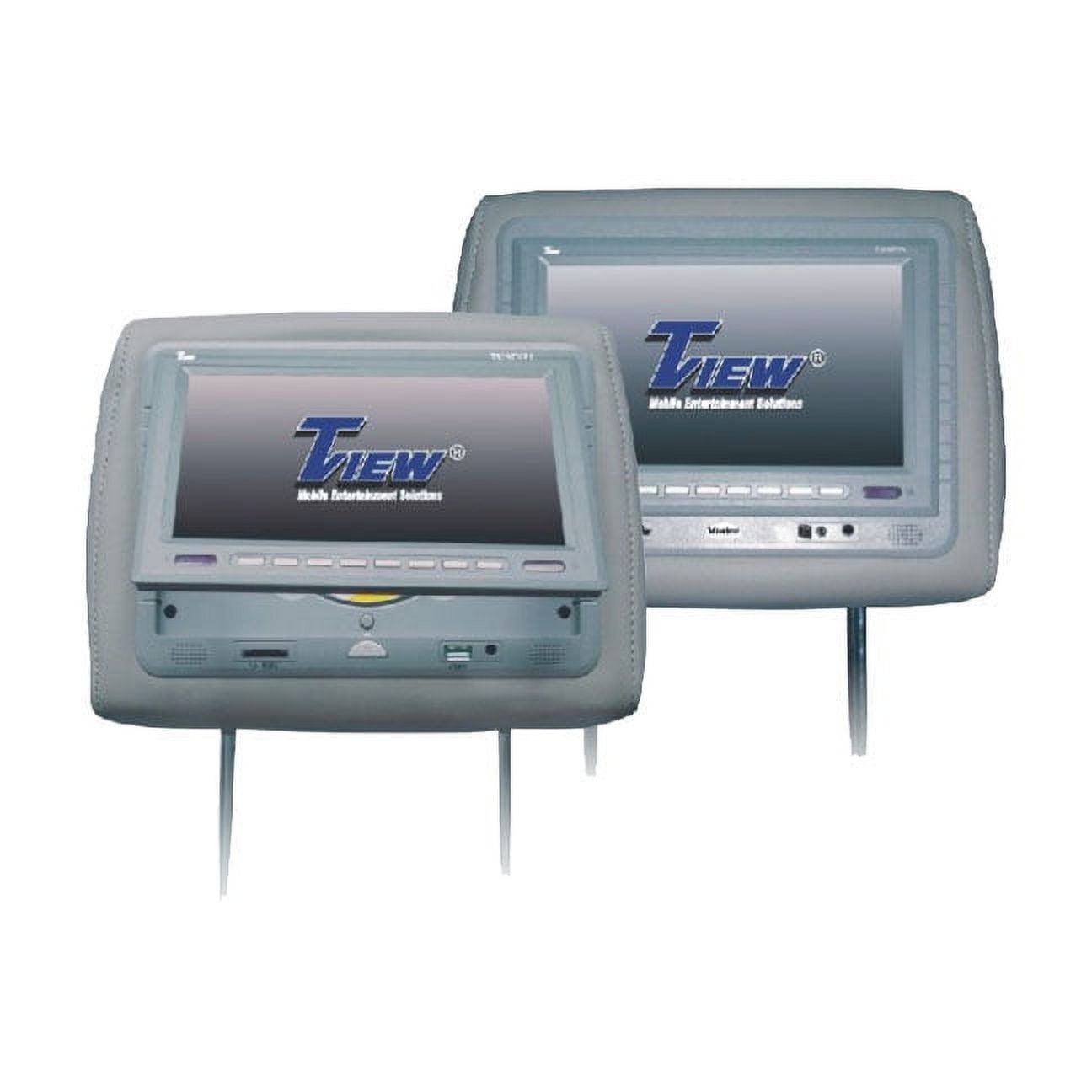 T-View Tview T929dvplgr 9" Dual Gray Headrest Widescreen Monitors W/ Dvd Player