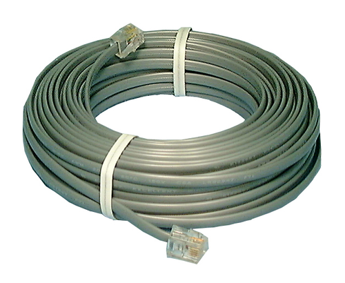 Philmore TEC26, SILVER 25 Foot 4 Conductor RJ11 Male to Male Telephone Cord